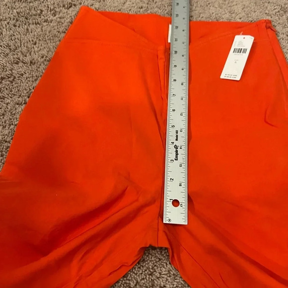 NWT new Anthropologie maeve structured bombshell capris pants red 6 orange - Picture 13 of 15